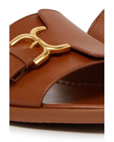 chloe sandals brown|chloe marcie flat sandals.